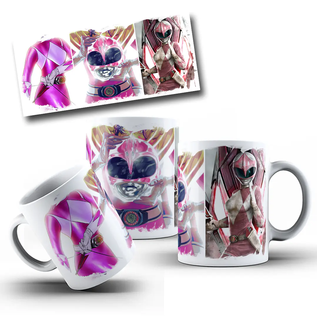 7 Artes para Caneca Power Rangers Arquivo em Jpg 6