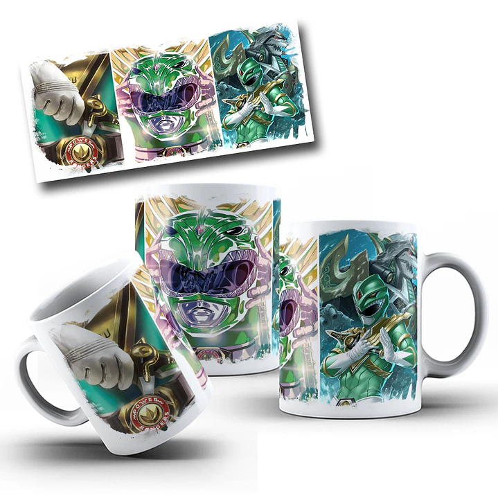7 Artes para Caneca Power Rangers Arquivo em Jpg 7
