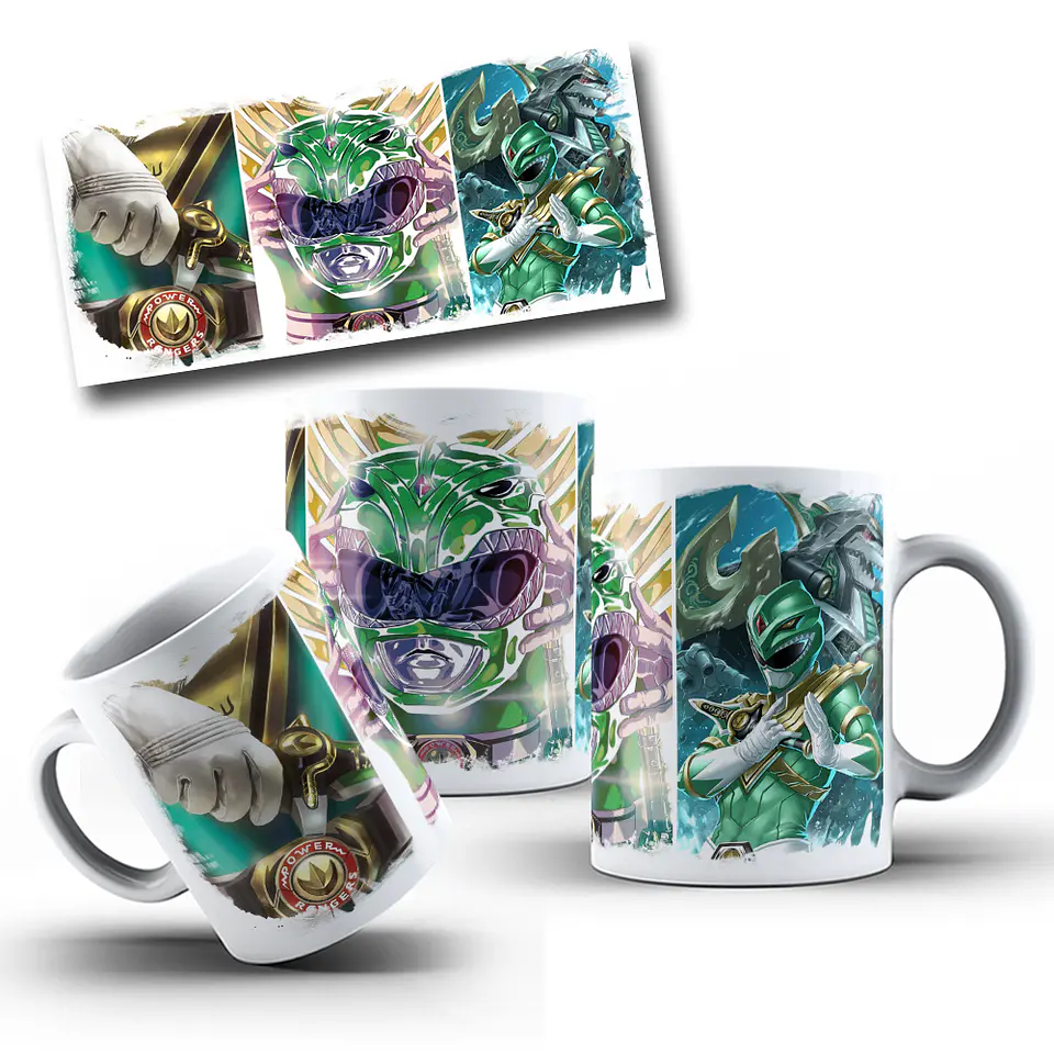 7 Artes para Caneca Power Rangers Arquivo em Jpg 7