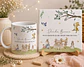 8 Artes para Caneca e Azulejo Dindos Batismo Infantil Aquarela Arquivo Editável - Thumbnail 4