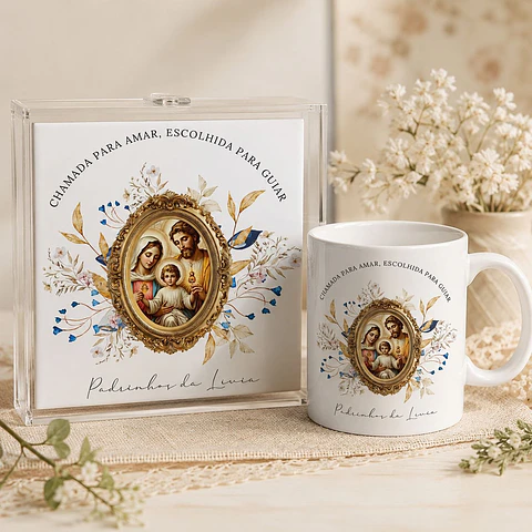 8 Artes para Caneca e Azulejo Sagrada Família Dindos Arquivo em Png 