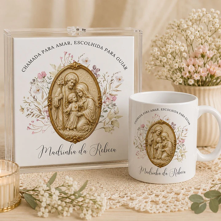 8 Artes para Caneca e Azulejo Sagrada Família Dindos Arquivo em Png  4