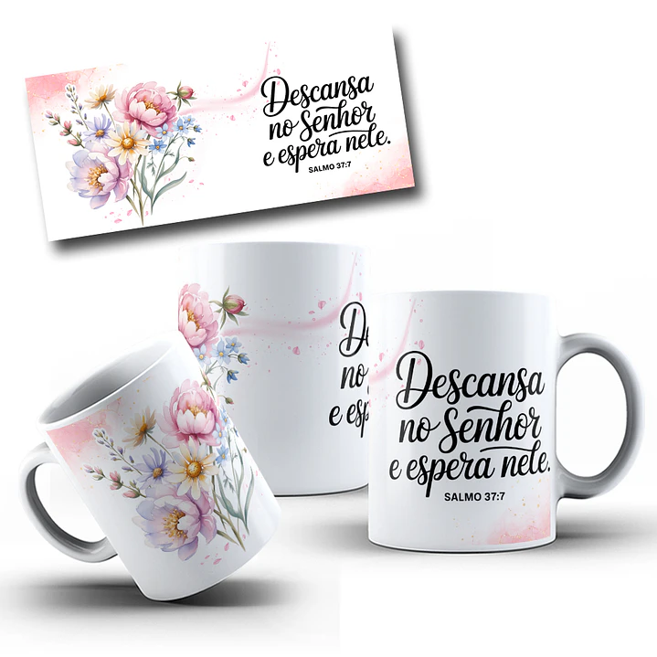 10 Artes para Caneca Jardim da Fé Frases Arquivo em Png 2