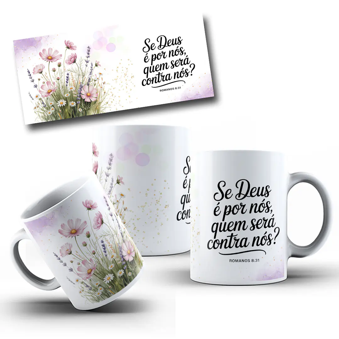 10 Artes para Caneca Jardim da Fé Frases Arquivo em Png 6