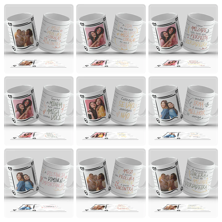 12 Artes para Caneca Amigas Amizade Arquivo em Png 2