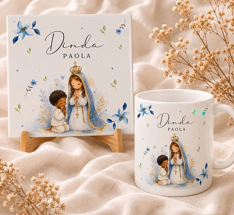 12 Artes para Caneca Dinda em Aquarela Arquivo em Png