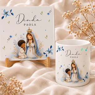 12 Artes para Caneca Dinda em Aquarela Arquivo em Png
