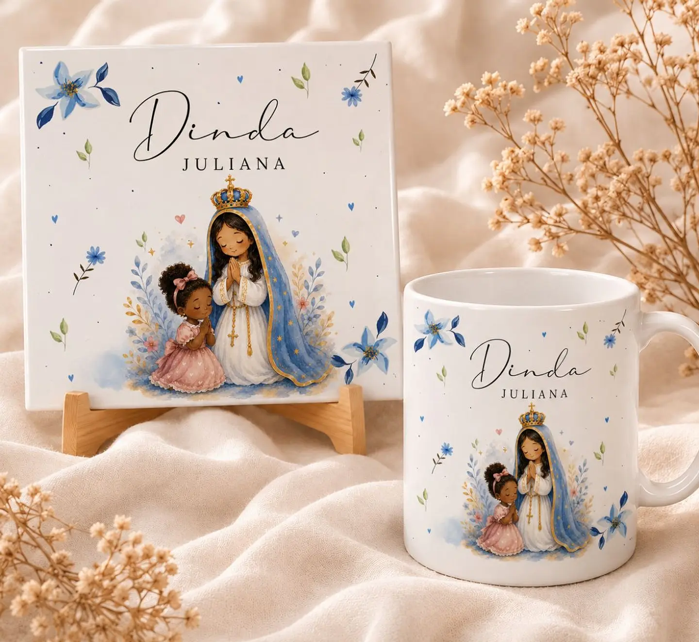 12 Artes para Caneca Dinda em Aquarela Arquivo em Png 3