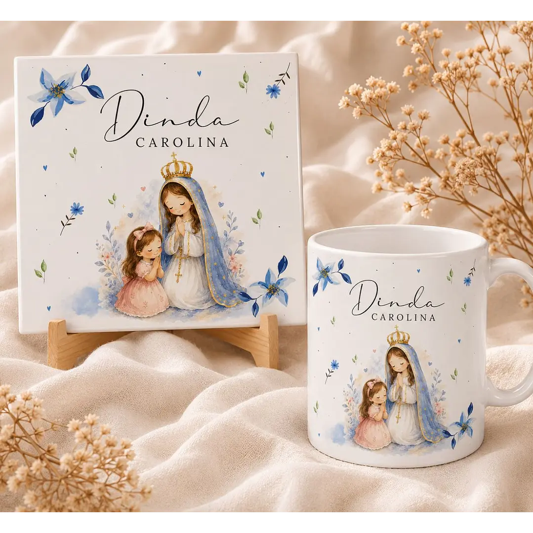 12 Artes para Caneca Dinda em Aquarela Arquivo em Png 5