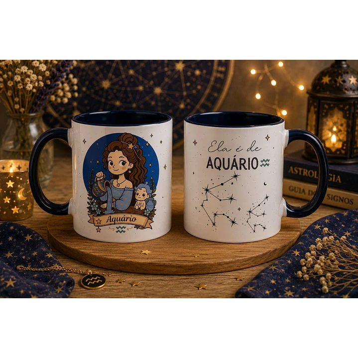 12 Artes para Caneca Signos Feminino Arquivo em Png  5