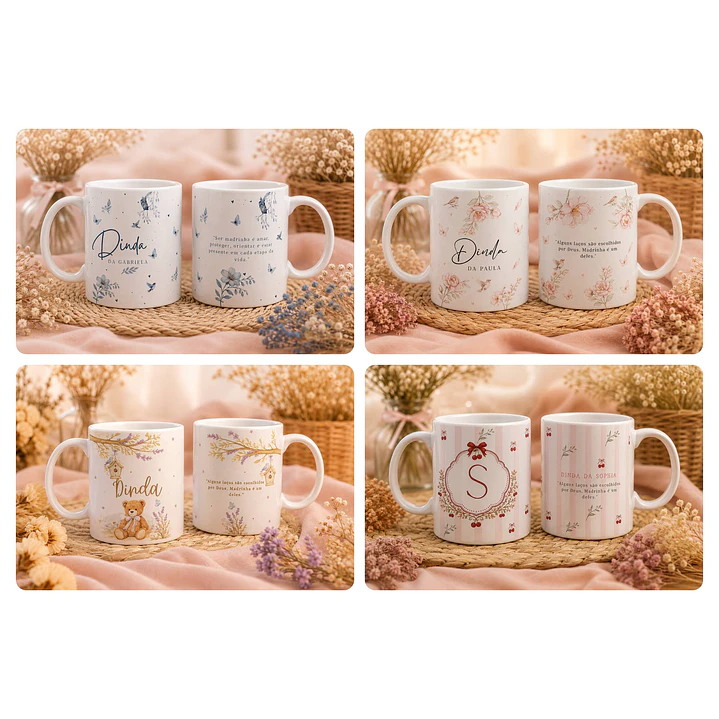 14 Artes para Caneca e Azulejo Dindos Arquivo Editável 1