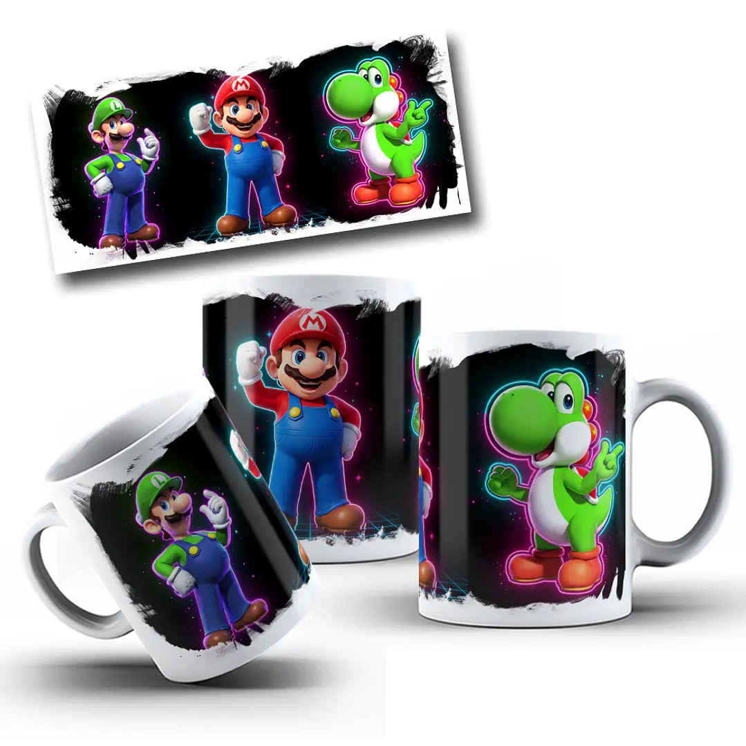 15 Artes para Caneca Neon Personagens Arquivos em Png 2