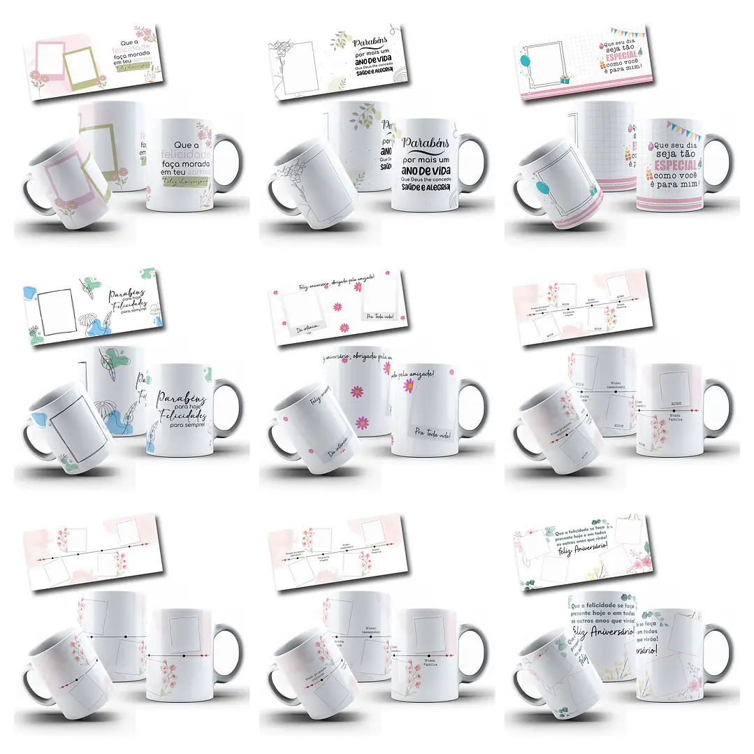 21 Artes para Caneca Aniversário para fotos Arquivo em Png  1