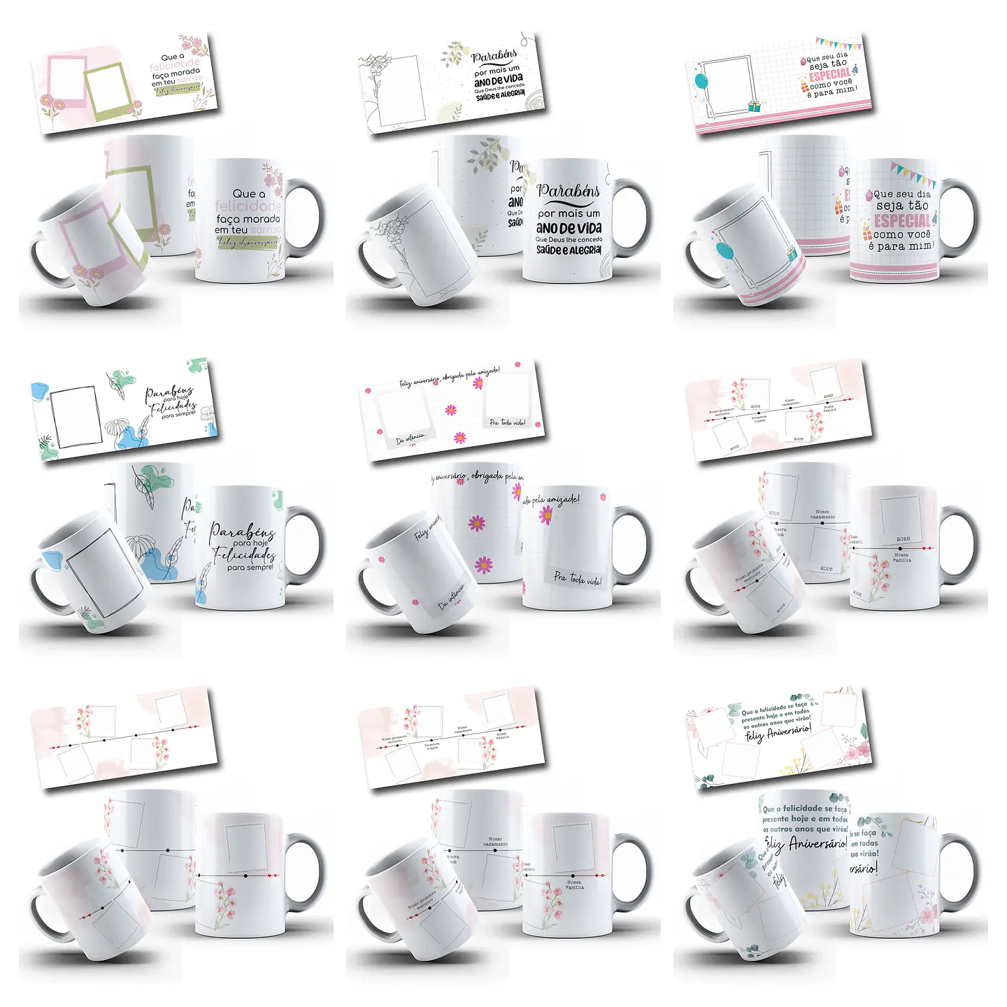 21 Artes para Caneca Aniversário para fotos Arquivo em Png  1