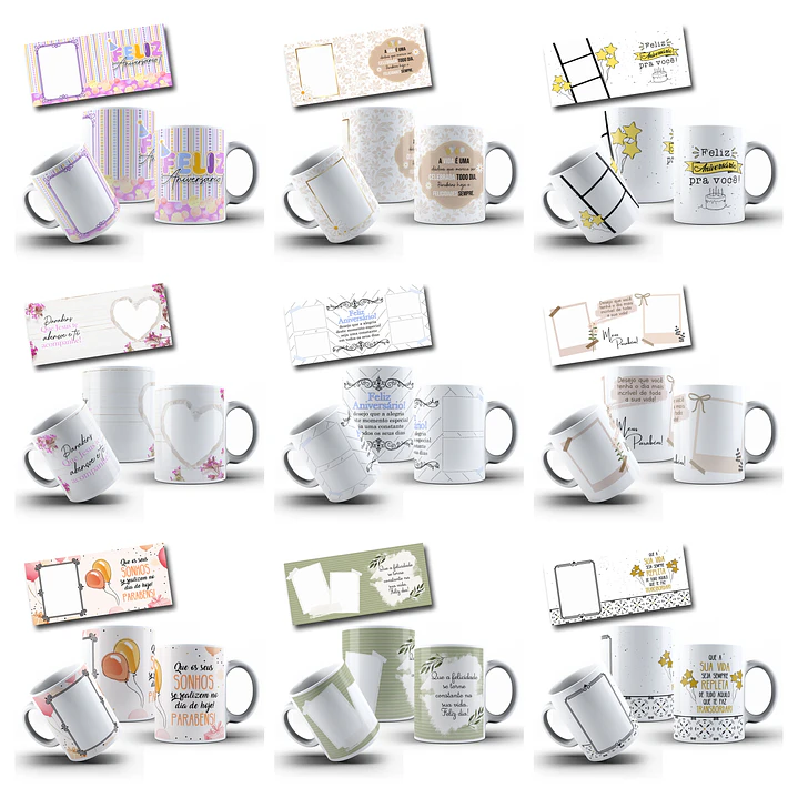 21 Artes para Caneca Aniversário para fotos Arquivo em Png  2