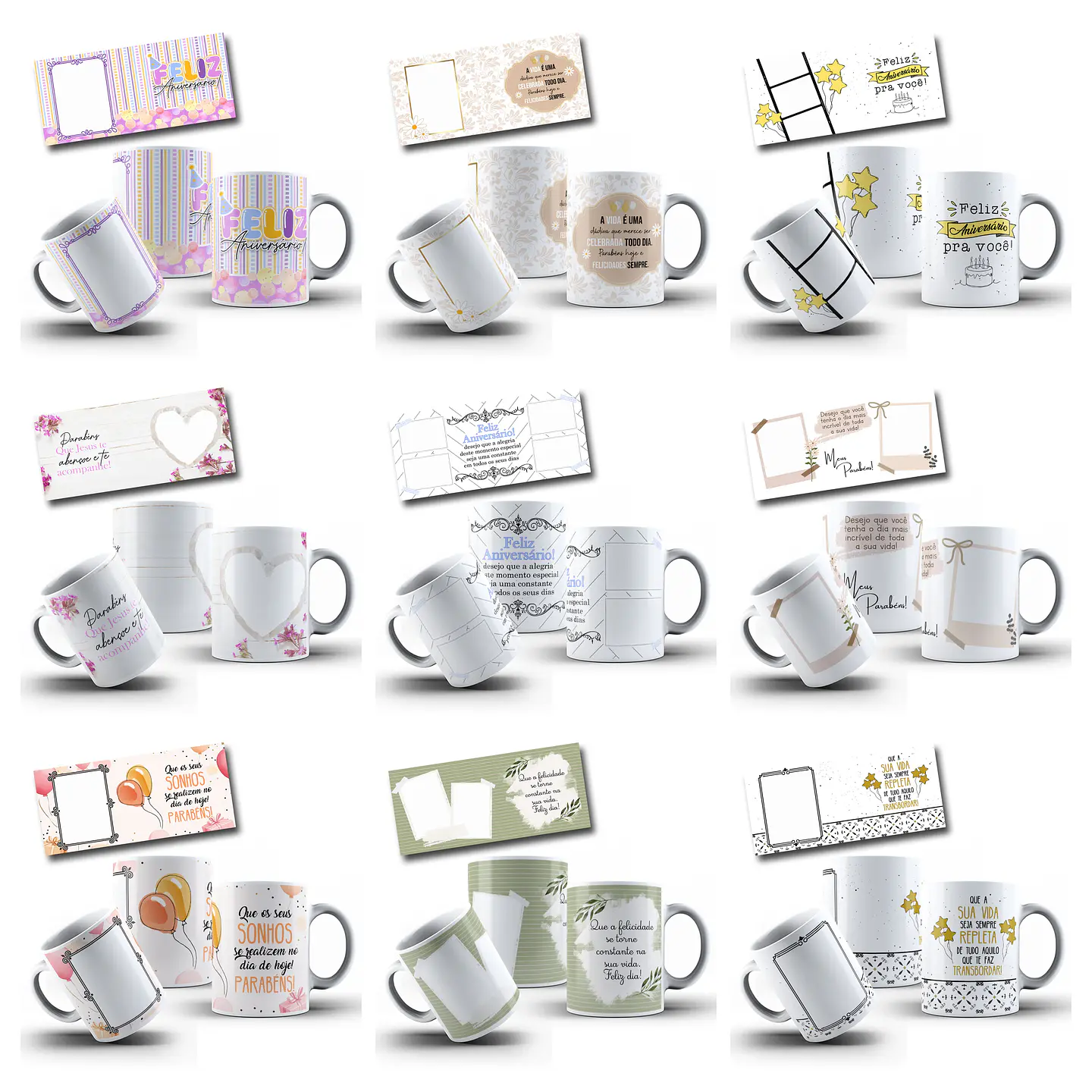 21 Artes para Caneca Aniversário para fotos Arquivo em Png  2