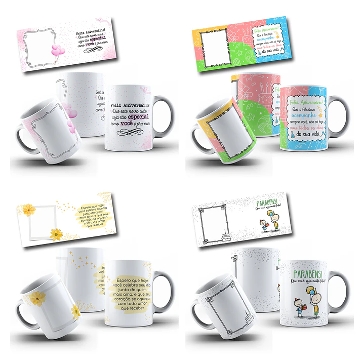 21 Artes para Caneca Aniversário para fotos Arquivo em Png  3