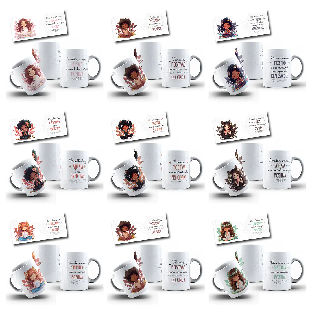 24 Artes para Caneca Frases Good Vibes Arquivo em Jpg  2