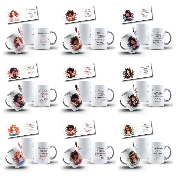 24 Artes para Caneca Frases Good Vibes Arquivo em Jpg  2