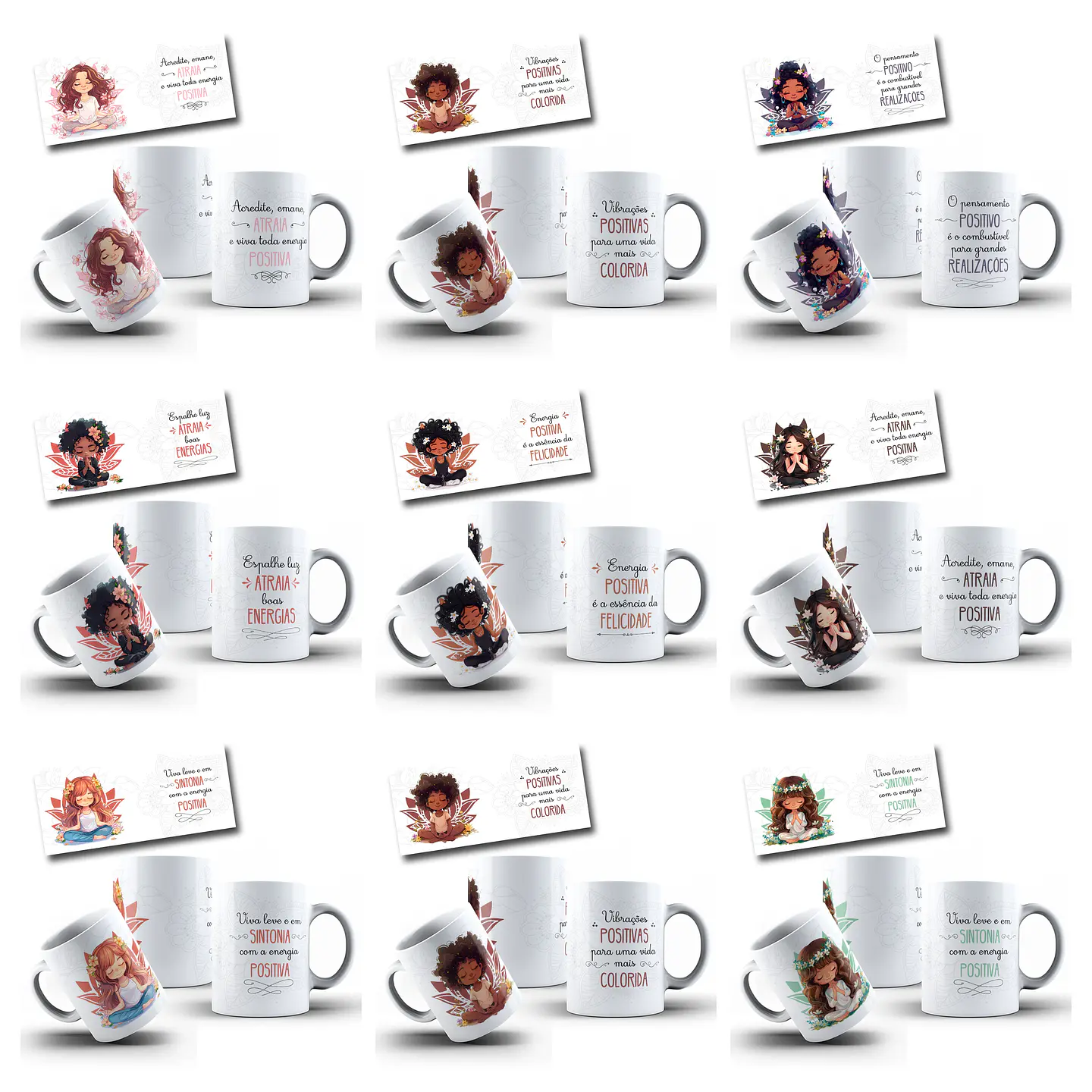 24 Artes para Caneca Frases Good Vibes Arquivo em Jpg  2