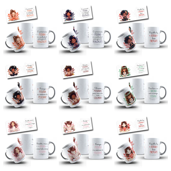 24 Artes para Caneca Frases Good Vibes Arquivo em Jpg  3