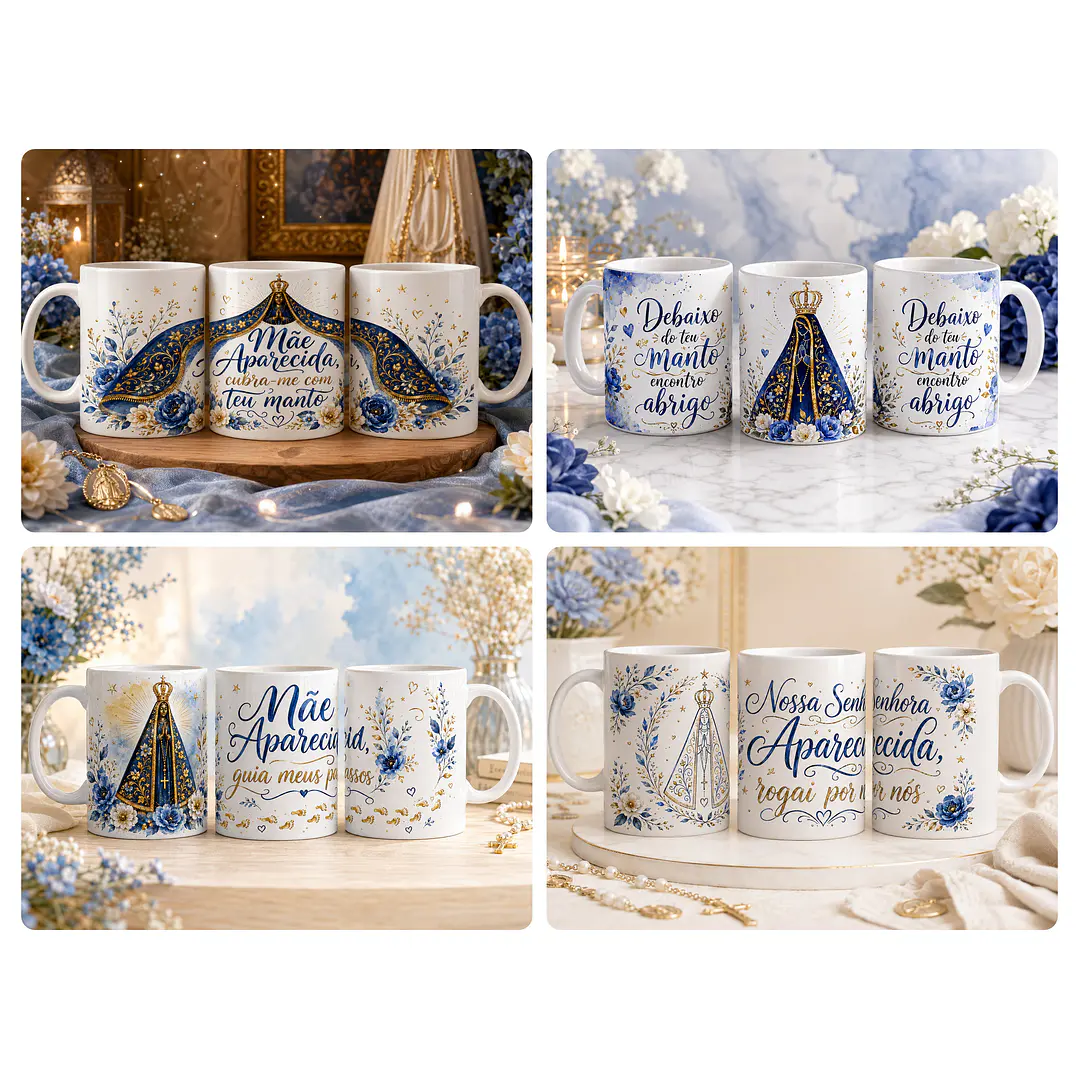 29 Artes para Caneca Nossa Senhora Aparecida Arquivo em Jpg 3