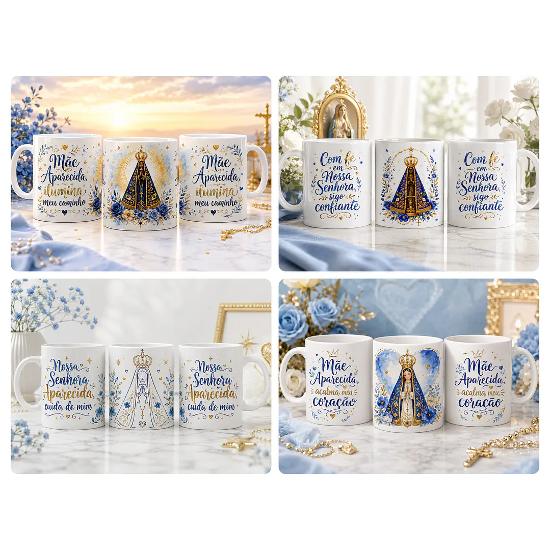 29 Artes para Caneca Nossa Senhora Aparecida Arquivo em Jpg 6