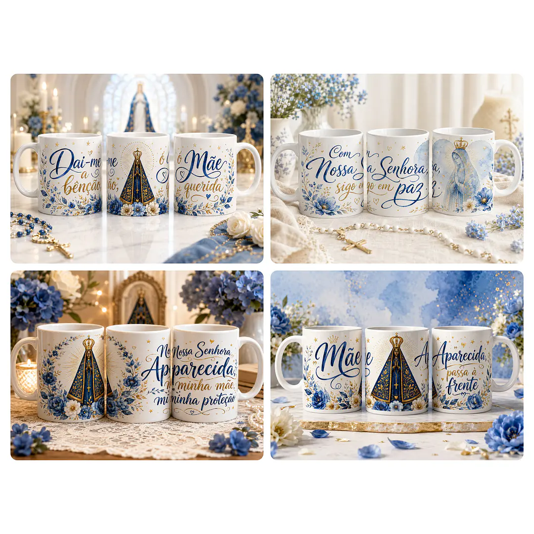 29 Artes para Caneca Nossa Senhora Aparecida Arquivo em Jpg 7