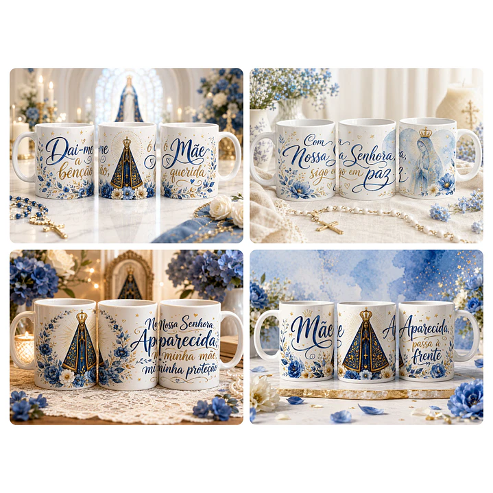 29 Artes para Caneca Nossa Senhora Aparecida Arquivo em Jpg 7