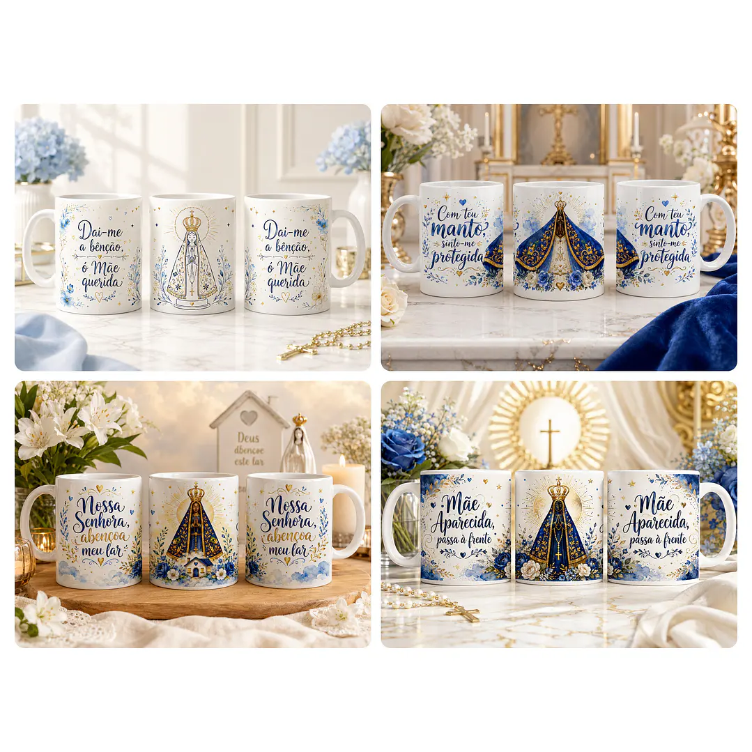 29 Artes para Caneca Nossa Senhora Aparecida Arquivo em Jpg 8