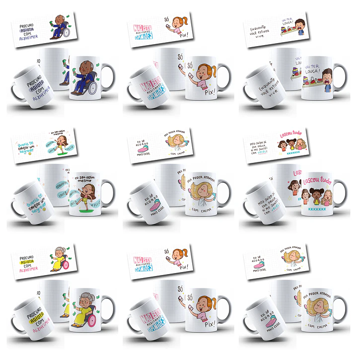 31 Artes para Caneca Humor Amizade e Motivacional Ilustrado Frases engraçadas Arquivo em Jpg 4