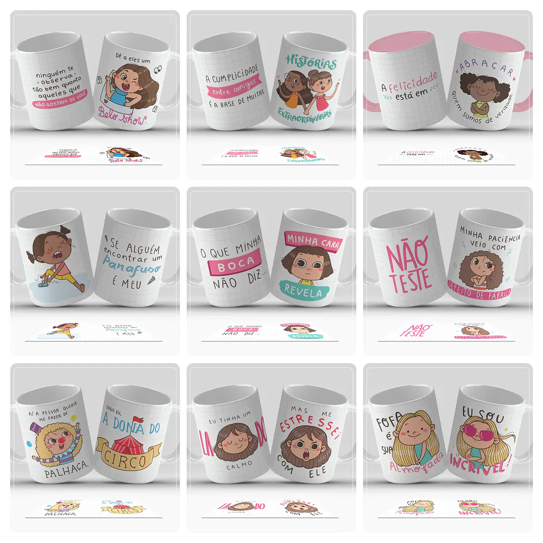 31 Artes para Caneca Humor Amizade e Motivacional Ilustrado Frases engraçadas Arquivo em Jpg 2