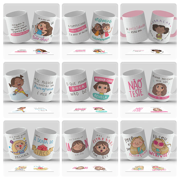 31 Artes para Caneca Humor Amizade e Motivacional Ilustrado Frases engraçadas Arquivo em Jpg 2