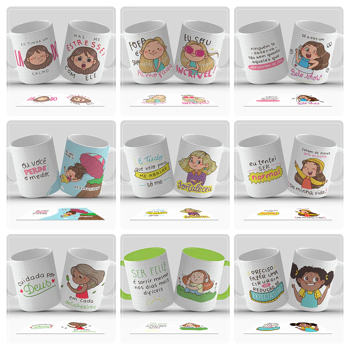 31 Artes para Caneca Humor Amizade e Motivacional Ilustrado Frases engraçadas Arquivo em Jpg 3