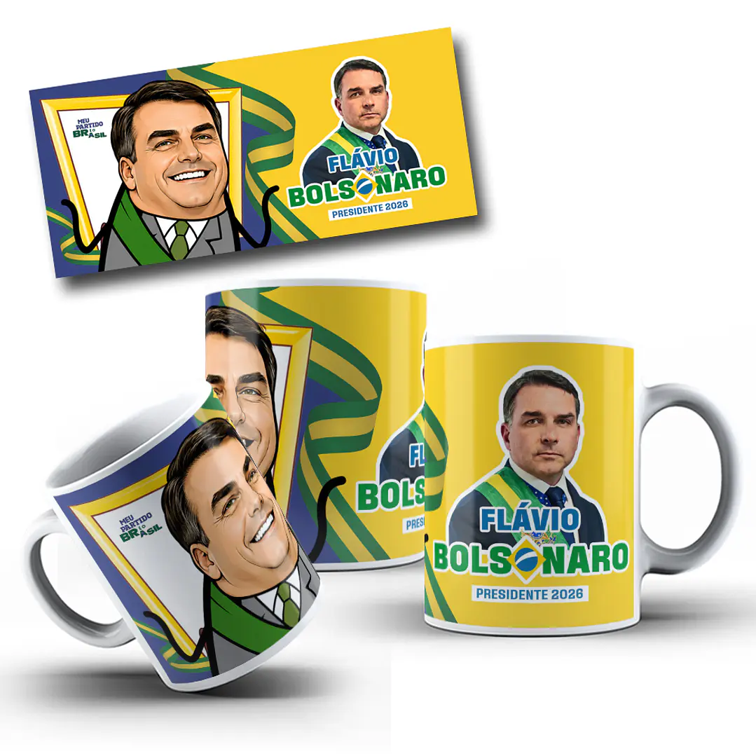 10 Artes para Caneca Flávio Bolsonaro Arquivos Png  3