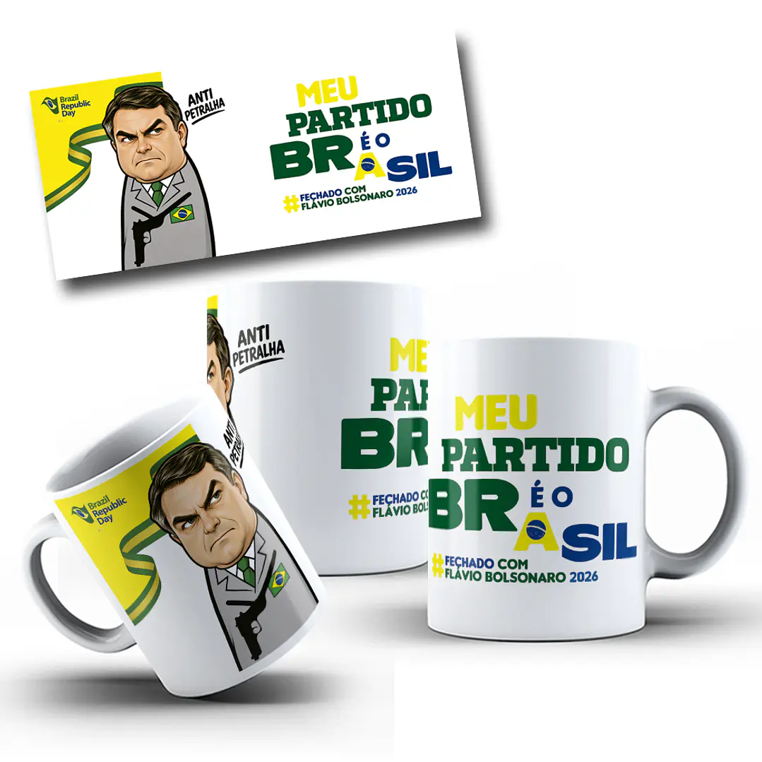 10 Artes para Caneca Flávio Bolsonaro Arquivos Png  6