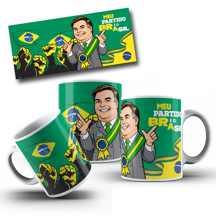 10 Artes para Caneca Flávio Bolsonaro Arquivos Png  8