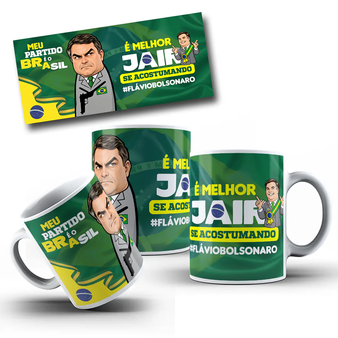 10 Artes para Caneca Flávio Bolsonaro Arquivos Png  9