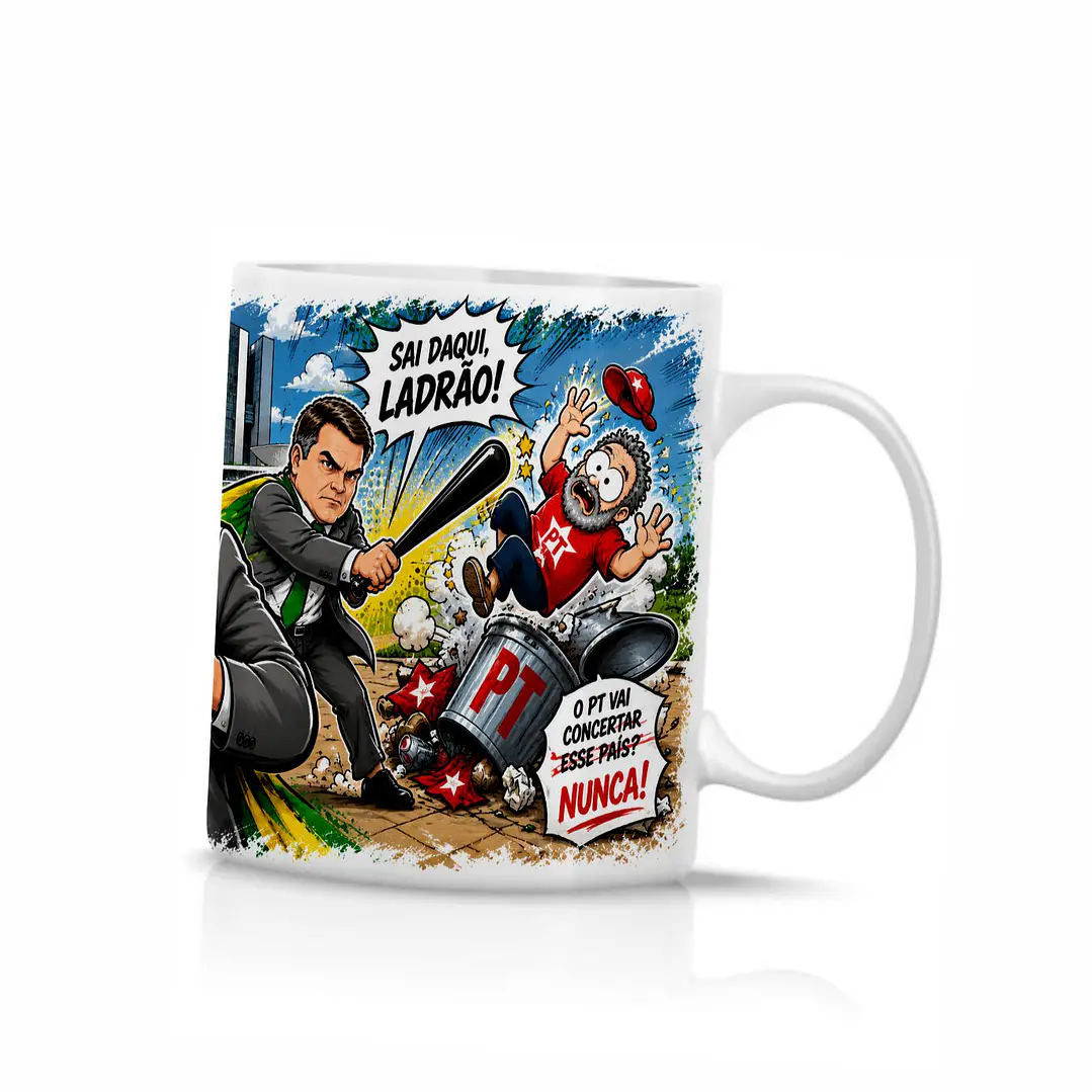 Arte Caneca Flávio Bolsonaro - Anti Petralha Arquivo Png  3