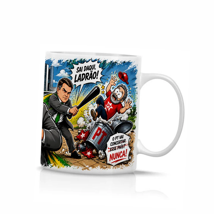 Arte Caneca Flávio Bolsonaro - Anti Petralha Arquivo Png  3