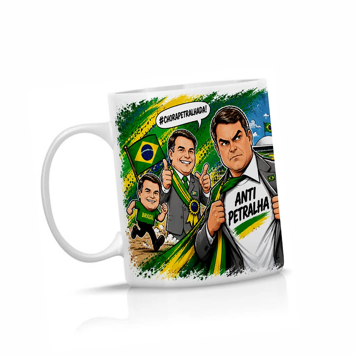 Arte Caneca Flávio Bolsonaro - Anti Petralha Arquivo Png  2