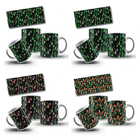 32 Artes para Caneca Chapada para Canecas com Erros de Impressão Arquivo em Png