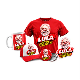 Kit Digital Lula O Brasil Feliz de Novo Arquivos Png e Pdf 