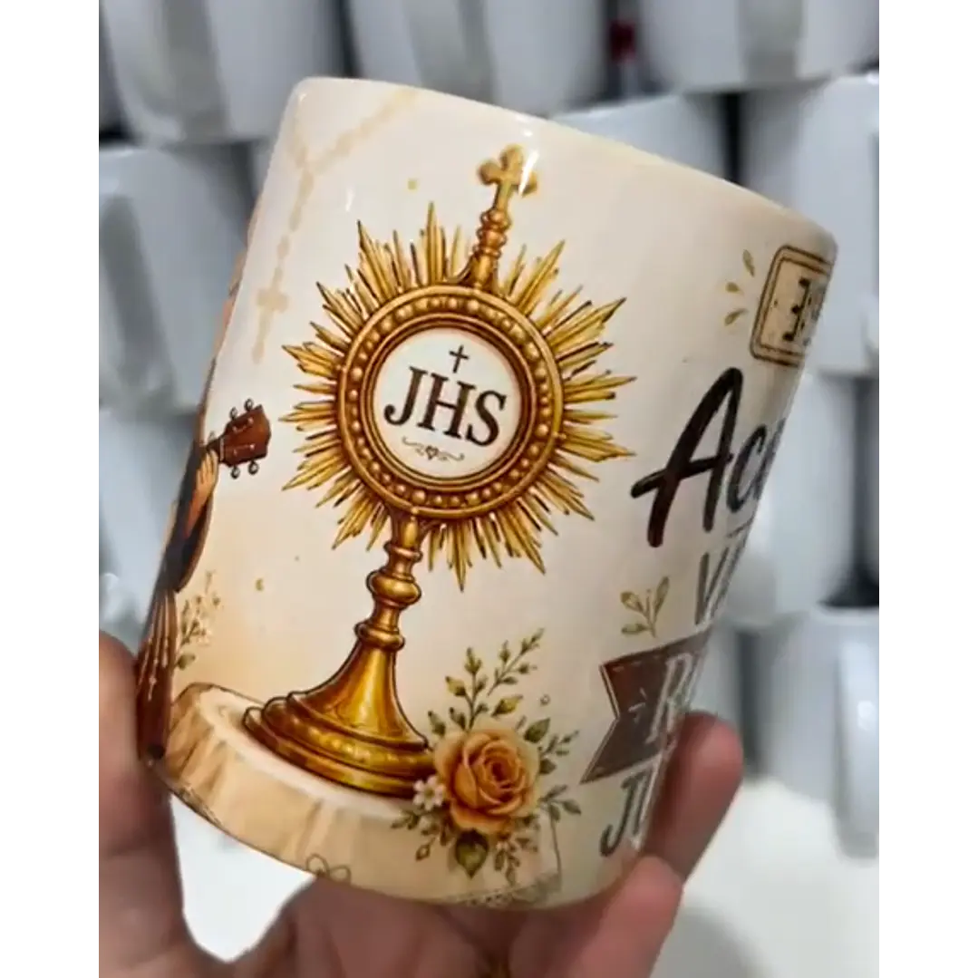 2 Artes para Caneca Frei em Orações Acorda Vamos rezar junto Arquivo em Png 2