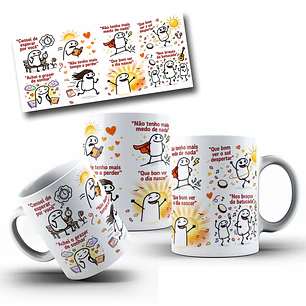 Artes para Caneca Flork Cansei de esperar por você, Não tenho mais tempo a perder Arquivo em Png 