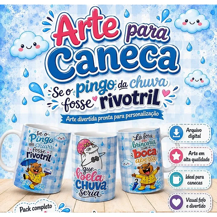 3 Artes para Caneca Rivotril Arquivo em Jpg 1