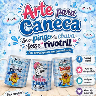 3 Artes para Caneca Rivotril Arquivo em Jpg