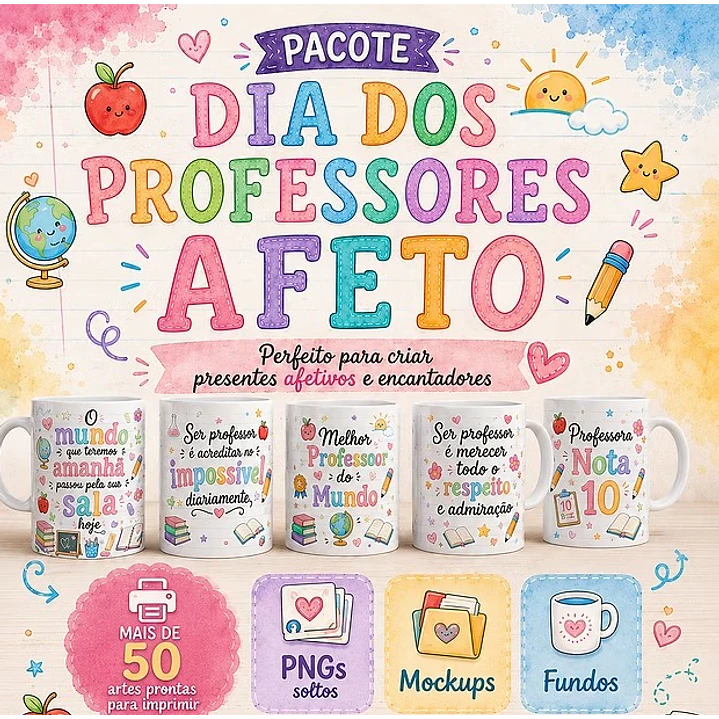 59 Artes para Caneca Dia dos Professores Afeto Arquivo em Jpg  1