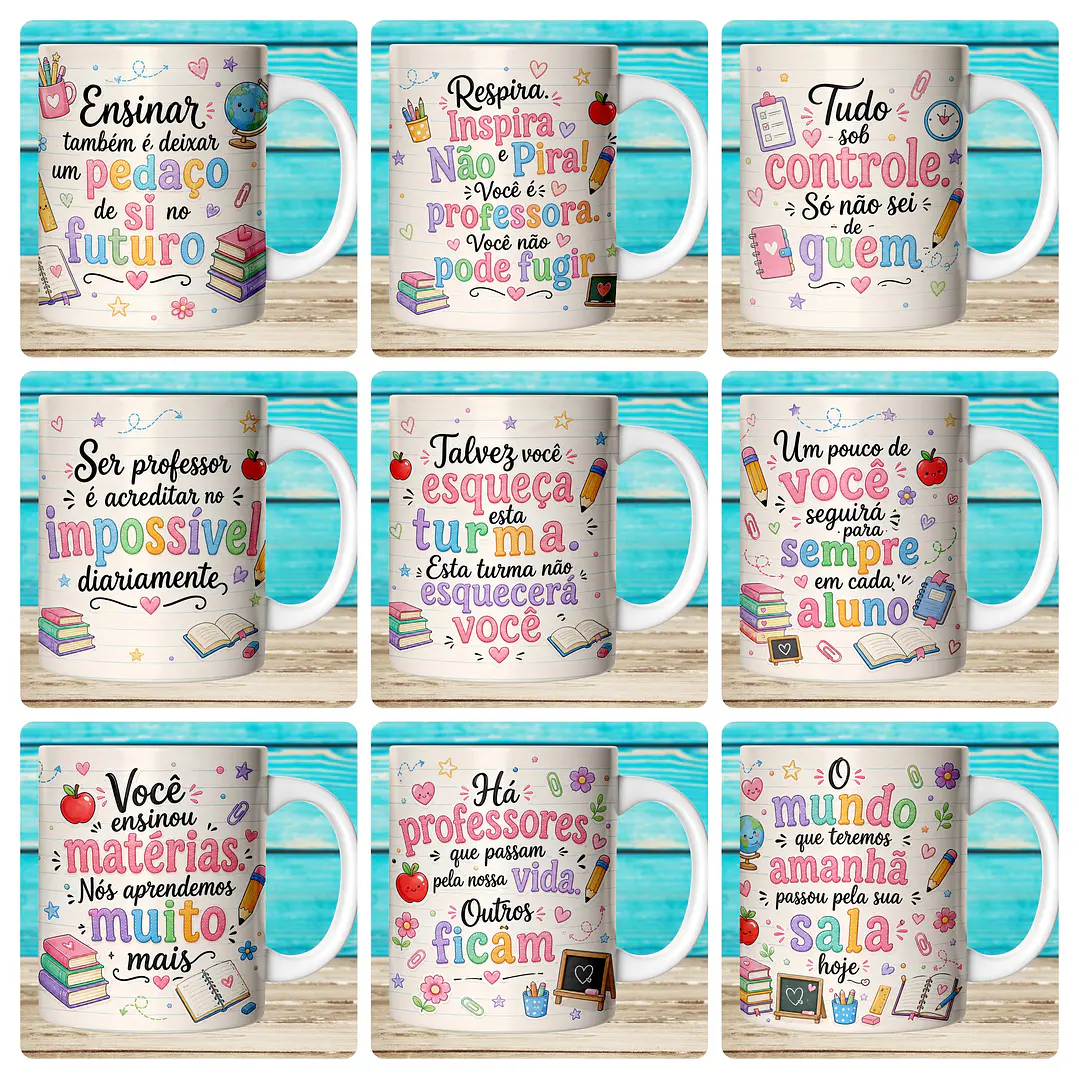 59 Artes para Caneca Dia dos Professores Afeto Arquivo em Jpg  8