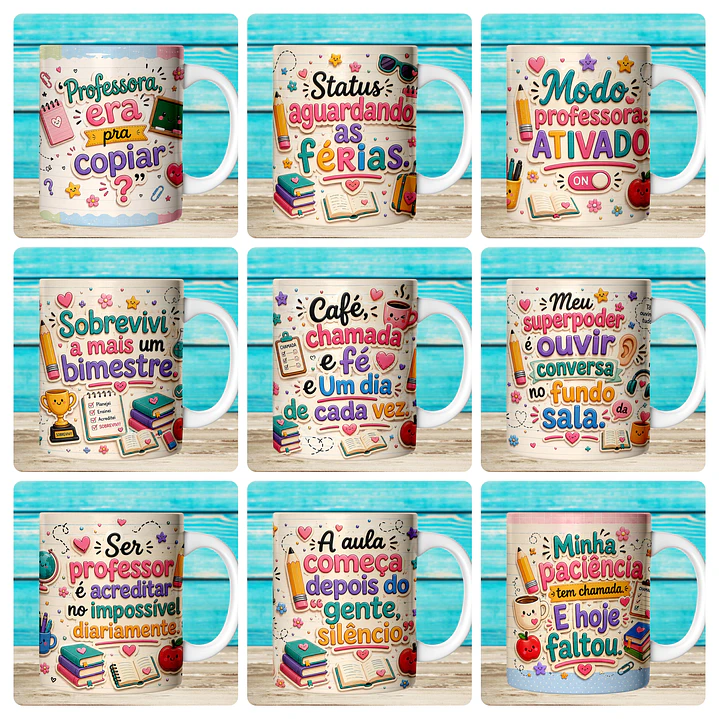 59 Artes para Caneca Dia dos Professores Divertido Arquivo em Jpg 4